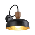 Kofara 1-Light Modern 12"Wide Hammered Black Dome Indoor/Outdoor Wall Sconce