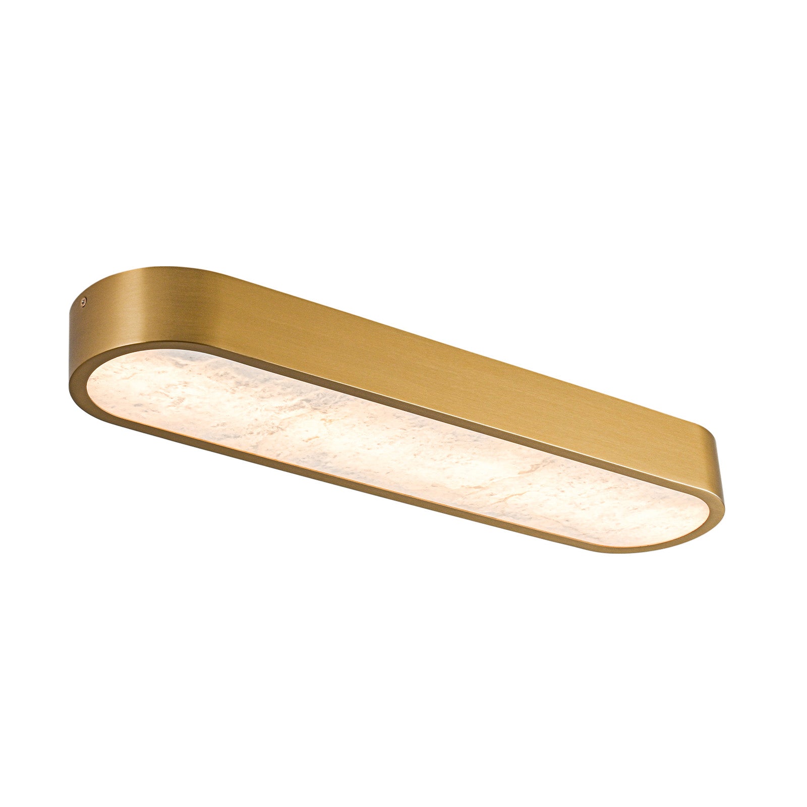 Kofara 1-Light Modern 24"Wide Alabaster Marble LED Flush Mount Ceiling Light