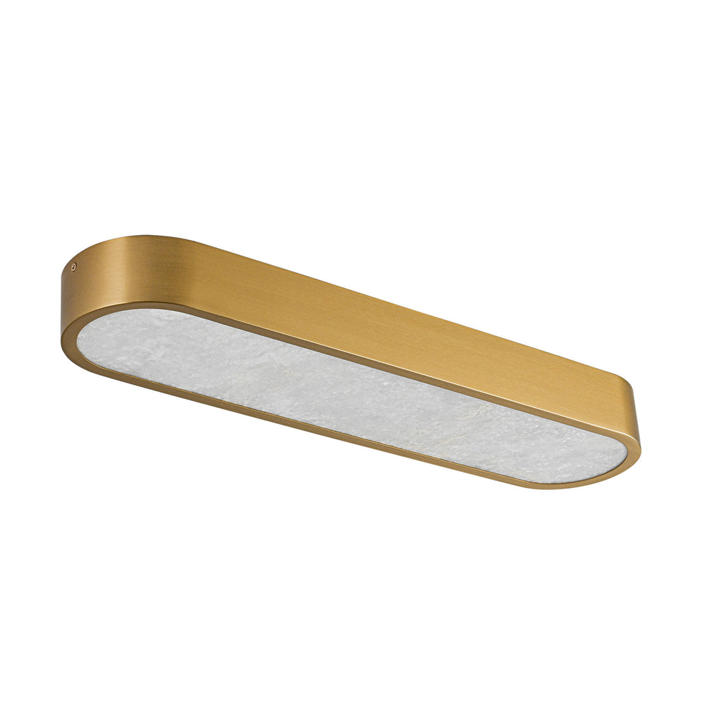 Kofara 1-Light Modern 24"Wide Alabaster Marble LED Flush Mount Ceiling Light