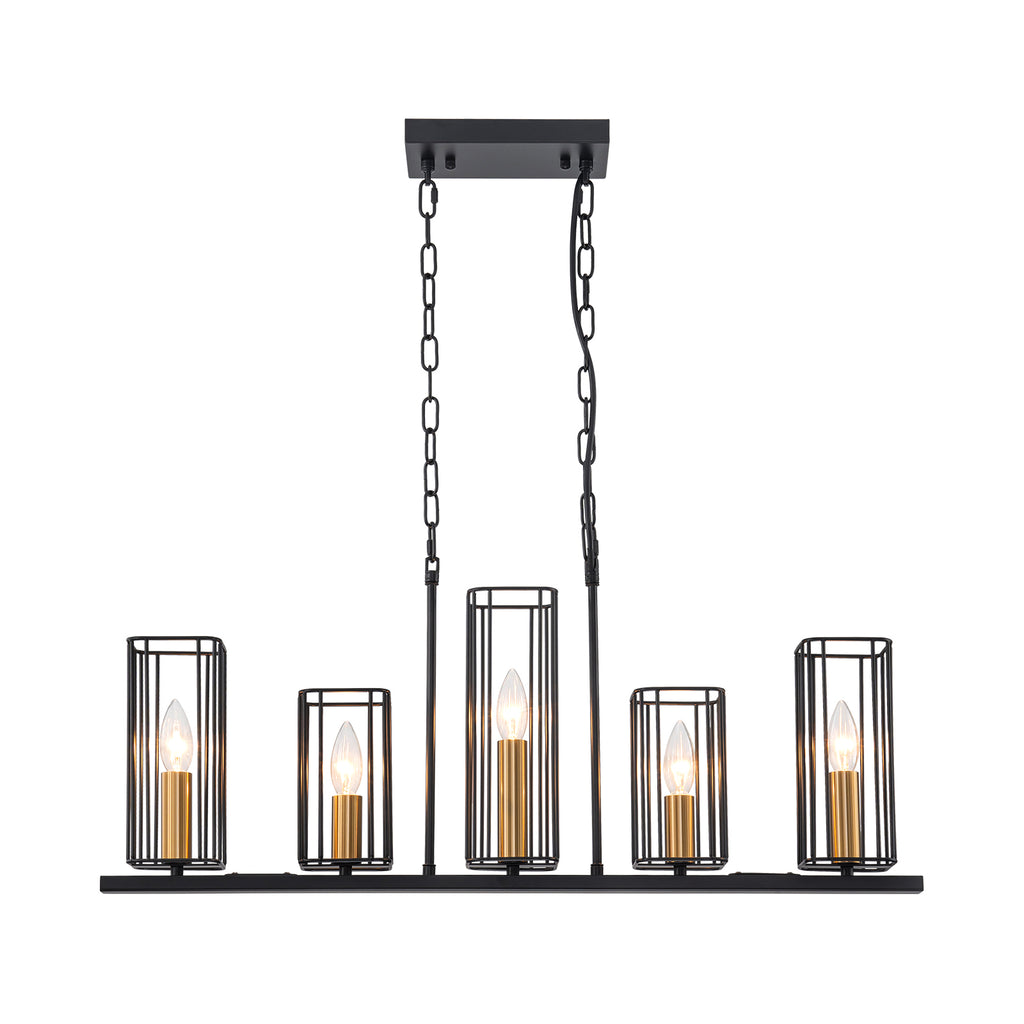 Kofara 5-Light Modern 32"Wide Linear Metal Pendant Light Island Light
