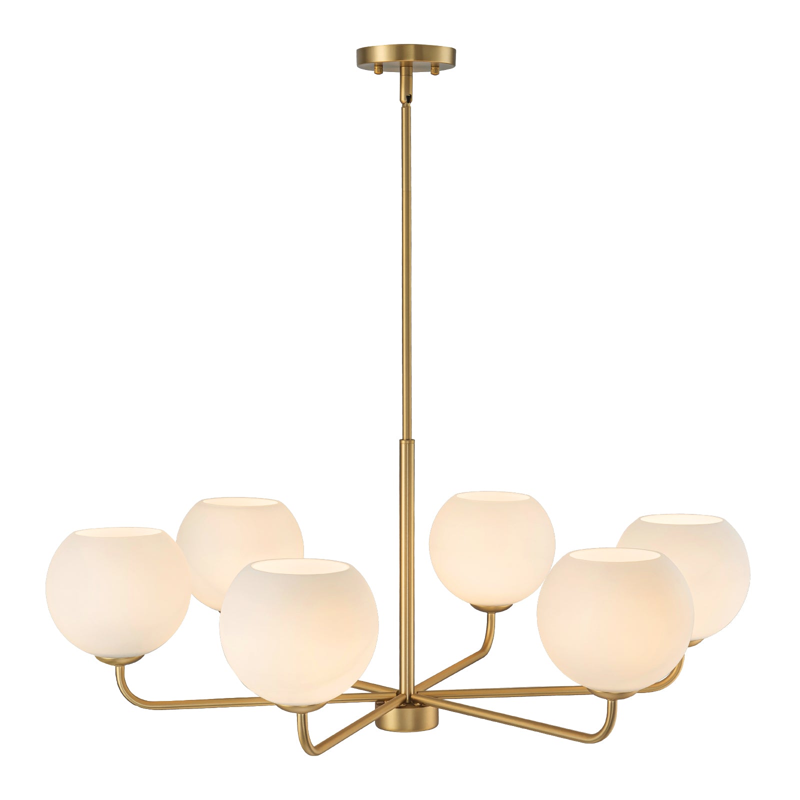 Kofara 6-Light Contemporary 35"Wide Large Opal Glass Sputnik Chandelier